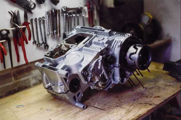 Partly restored engine